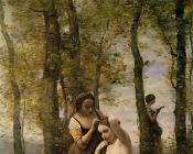 让 巴蒂斯特 卡米耶 柯罗 : Le Toilette ( Landscape with Figures)